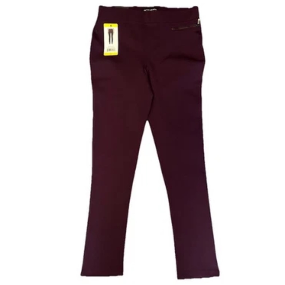 NWT Women’s Size Small Aubergine DKNY Jeans Pull On Stretch Ponte Pants Midrise
